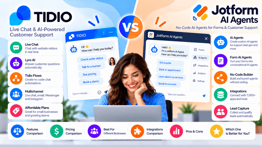 Tidio vs jotform