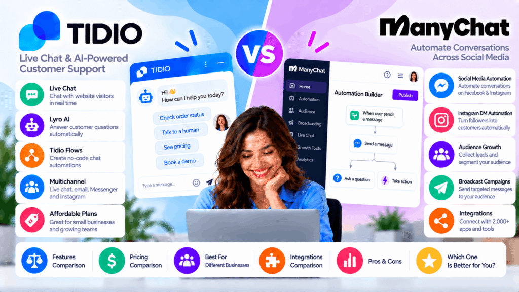Tidio vs manychat