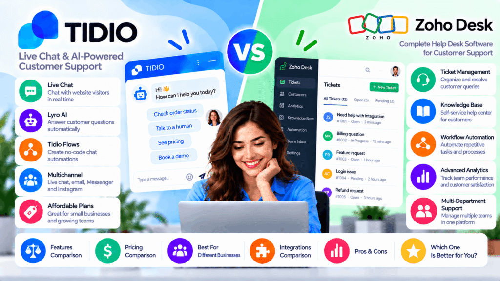 Tidio vs zoho desk